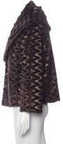 Thumbnail for your product : Alice + Olivia Metallic Faux Fur Jacket