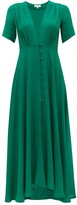 Thumbnail for your product : Gioia Bini Carolina Gathered Cady Midi Dress - Green