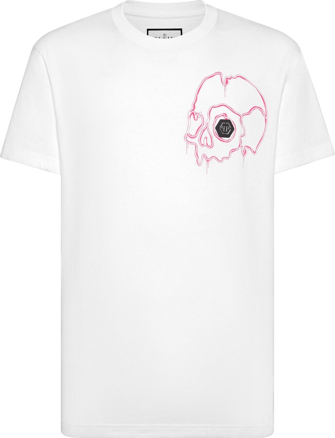 Philipp Plein T-shirt Round Neck SS Dripping Skull