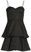 Thumbnail for your product : ML Monique Lhuillier Jacquard Tiered Ruffle Dress