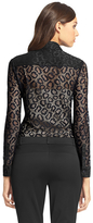 Thumbnail for your product : Diane von Furstenberg Colette Embellished Cheetah Lace Blouse