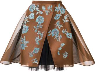 DELPOZO crinoline lace skirt