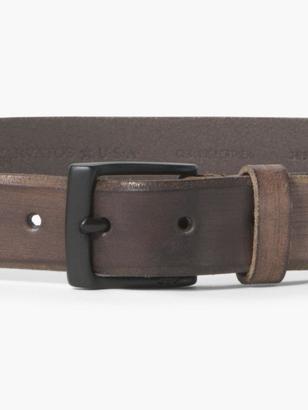 John Varvatos Leather Distressed Belt
