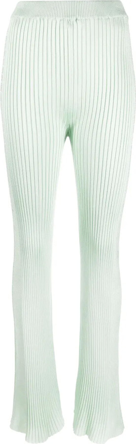 Jil Sander Fully-Pleated Flared-Leg Trousers