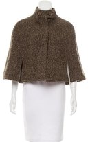 Thumbnail for your product : Behnaz Sarafpour Mock Neck Wool Cape