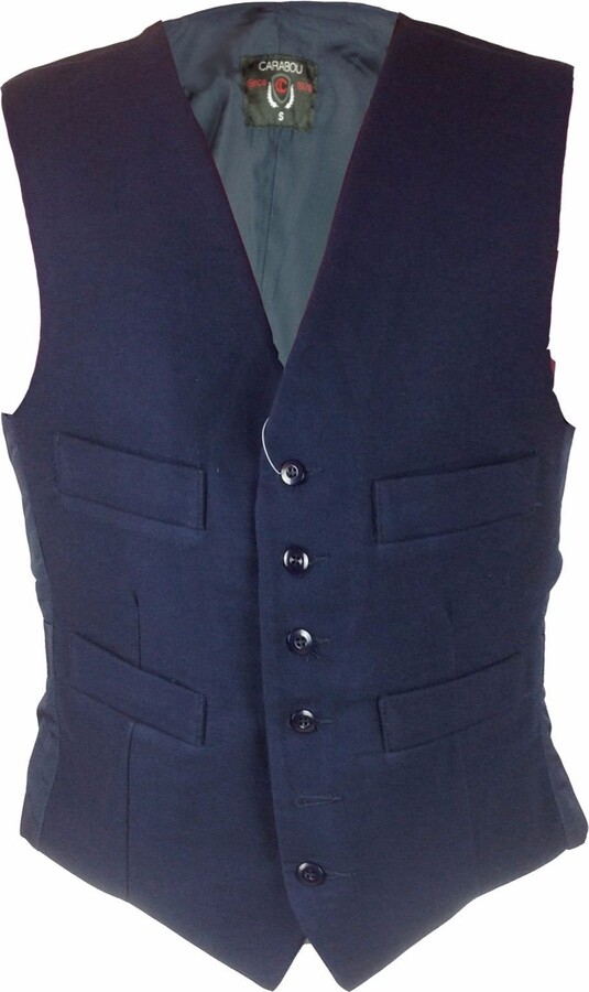 MB Clothing Mens Moleskin Waistcoat Satin Lining Back with Buckle 4 Pockets 6 Front Buttons Smart Casual Wear Sizes S Chest 36/38 M