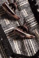 Thumbnail for your product : Derek Lam 10 Crosby Embellished Striped Cotton-Blend Cape