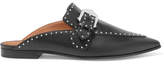 Thumbnail for your product : Givenchy Studded Leather Slippers - Black