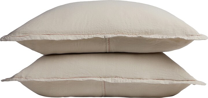 Parachute Heirloom Tencel Linen Sham Set in White