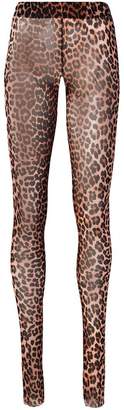 Ganni leopard print fitted leggings