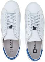 Thumbnail for your product : D.A.T.E Hill Low Pop White Pierced Leather Sneaker