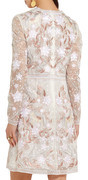 Thumbnail for your product : Vilshenko Zoe embroidered silk-organza dress