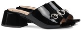 Thumbnail for your product : Gucci Patent leather mid-heel slides
