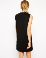 Thumbnail for your product : ASOS Shift Dress in Texture with V Neck