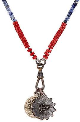 Miracle Icons Men's Vintage-Icon Beaded Necklace - Red