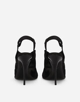 Thumbnail for your product : Dolce & Gabbana Satin slingbacks with corset-style fastening