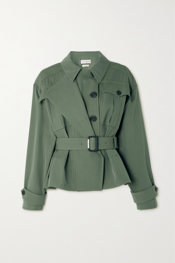 Alexander Mcqueen Peplum Trench Jacket ALEXANDER McQUEEN Red