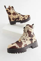 Thumbnail for your product : Urban Outfitters Juliette Calf Hair Treaded Lace-Up Boot