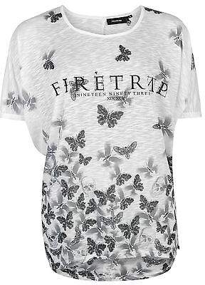 Firetrap Womens Loose T Shirt Tee Top Lightweight Pattern Short Sleeve