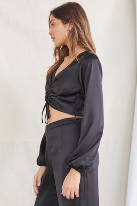 ruched drawstring top