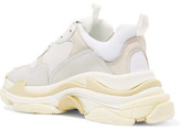 Thumbnail for your product : Balenciaga Triple S Leather-trimmed Mesh Platform Sneakers - White