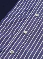 Thumbnail for your product : Monse Stripe shirt panel asymmetric cutout shoulder blouse