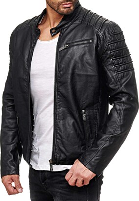 giacca faux leather jacket