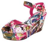 Thumbnail for your product : Dolce & Gabbana Printed Platform Wedges