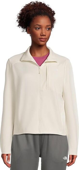 The North Face TNFtm Performance Fleece Full Zip Jacket Women's Coat White Dune : MD Elastane/Polyester