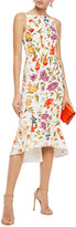Thumbnail for your product : Peter Pilotto Fluted Floral-print Stretch-crepe Midi Dress