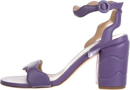 Gianvito Rossi Leather Slingback Sandals Purple Wrap-Around Straps & Buckle Closure at Ankles Includes Box & Dust Bag Unfortunately, due to restrictions, this item may not be eligible for shipping in all areas.