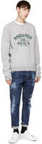 Thumbnail for your product : DSQUARED2 Grey Destroyed Classic Raglan Sweatshirt