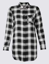 Thumbnail for your product : Marks and Spencer Longline Checked Long Sleeve Shirt
