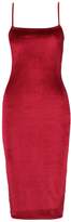 Thumbnail for your product : boohoo Rachel Velvet Strappy Midi Dress