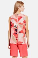 Thumbnail for your product : Vince Camuto 'Sorbet Squares' Print Sleeveless Double Layer Blouse