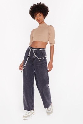 BEIGE Nasty GalNasty Gal Womens Can'T Be Cropped Ribbed Puff Sleeve Top 14,