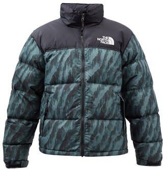 The North Face 1996 Nuptse Printed Quilted Down Coat - Green