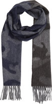 Thumbnail for your product : Barneys New York Reversible Camo Jacquard Scarf