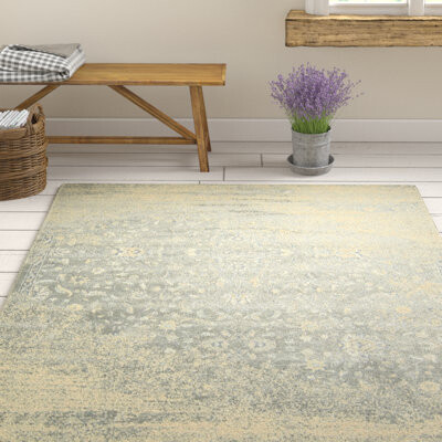 One Allium Way Bourgault Silver Area Rug