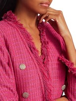 Thumbnail for your product : St. John Poppy Textured Fringe Wool-Blend Jacket