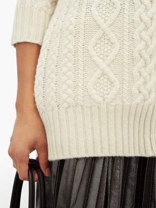 Altuzarra Sita Fair-isle Wool-blend Cable-knit Cardigan - Womens - Ivory Multi
