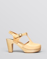 Thumbnail for your product : Swedish Hasbeens Platform T Strap Clog Sandals - Sky High