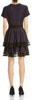 Thumbnail for your product : Maje Raglia Tiered Lace-Inset Dress