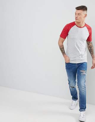 ONLY & SONS T-Shirt With Contrast Raglan Sleeve