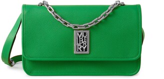 Mulberry Sadie Rectangle Lawn Green Goat Print Leather