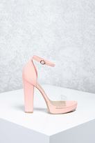 Thumbnail for your product : Forever 21 Faux Suede Ankle-Strap Heels