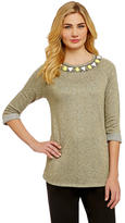 Thumbnail for your product : Gibson & Latimer Metallic French Terry Top