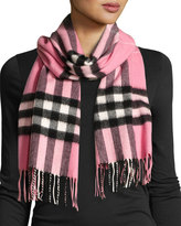 Thumbnail for your product : Burberry Giant Check Cashmere Scarf, Rose