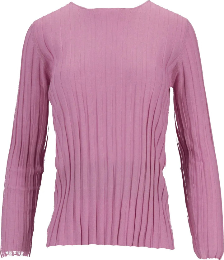 Larose Ribbed Girocollo Cashmere Top