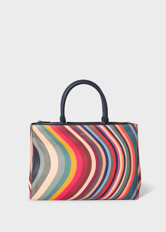 Paul Smith Women's 'Swirl' Print Leather Tote Bag - ShopStyle
